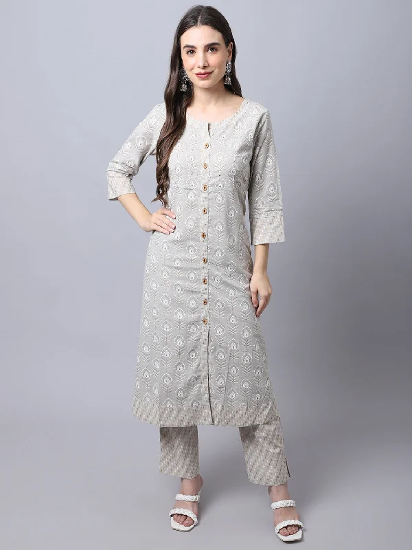 Women's Casual  Cream Printed  Palazzo Set